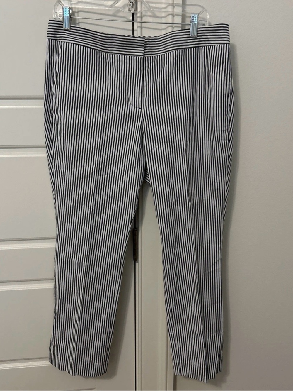 J. Crew Men’s Navy and White Pinstripe Chinos
